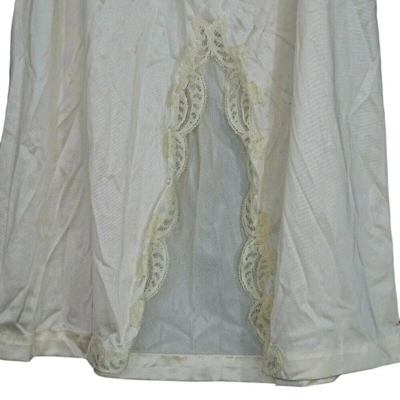 Vintage Sears The Doesnt Slip Half Slip Women Size S TALL 24-26 Waist Tan Slit - Picture 3 of 5